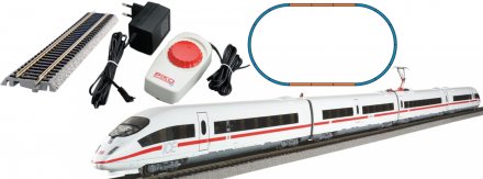 PIKO 57196 H0 Analogový set - vlak s jednotkou ICE3 DBAG s kolejemi s podložím