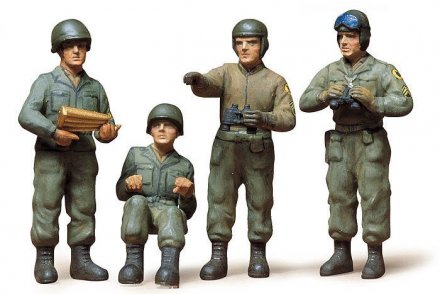 Plastikový model vojáků Tamiya 35004 U.S.ARMY TANK CREW 1:35