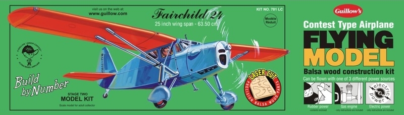 Fairchild 24 (635mm), laser. vyřezávaný | pkmodelar.cz