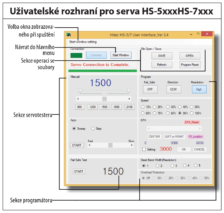 DPC-11 Univerzální programátor serv Hitec s PC rozhraním (mini-USB) | pkmodelar.cz