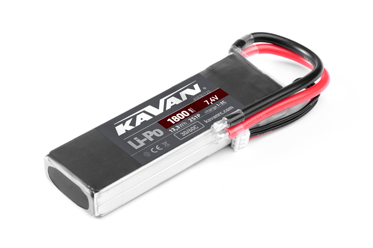 KAVAN Li-Po 1800mAh/7,4V 30/60C Air pack | pkmodelar.cz