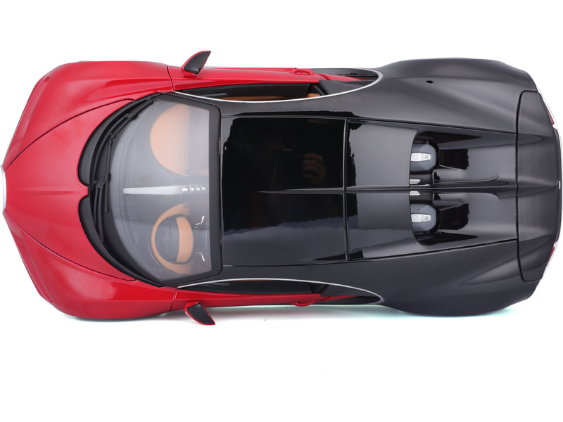 Bburago Plus Bugatti Chiron 1:18 červená | pkmodelar.cz