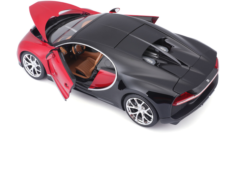 Bburago Plus Bugatti Chiron 1:18 červená | pkmodelar.cz