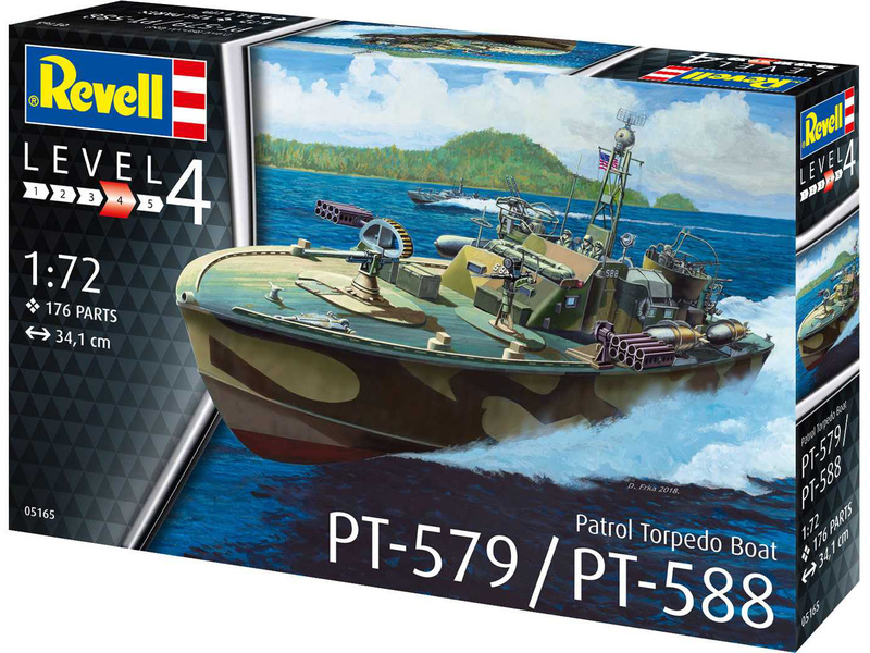 Plastikový model lodě Revell 05165 Patrol Torpedo Boat PT-588/PT-579 (1:72)