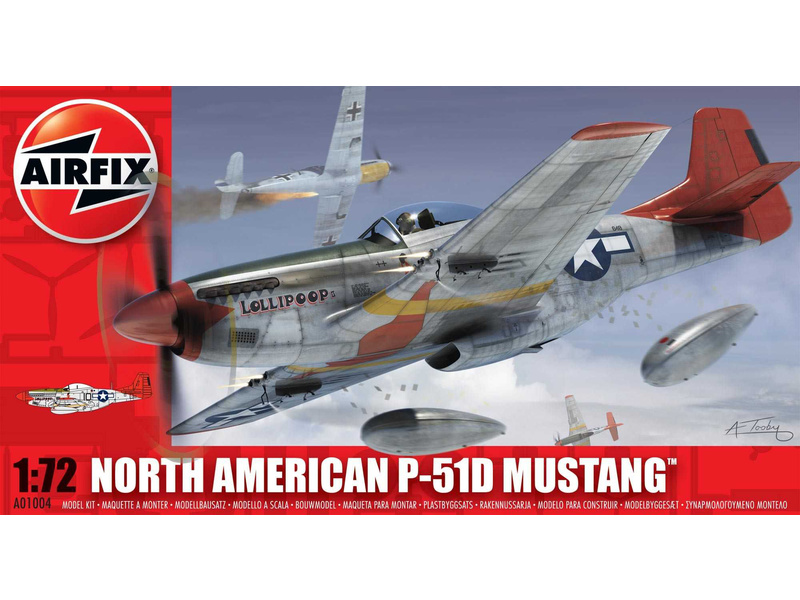 Plastikový model letadla Airfix A01004A North American P-51D Mustang (1:72)