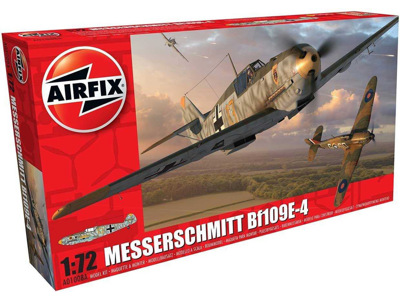 Plastikový model letadla Airfix A01008A Messerschmitt Bf-109E-4 (1:72)