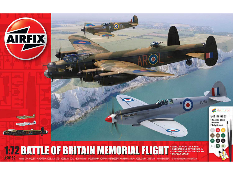 Plastikový model letadla Airfix A50182 Battle of Britain Memorial Flight - Gift Set 1:72