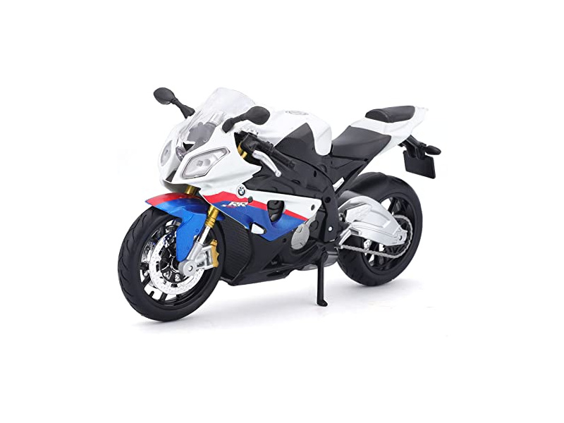 Model motocyklu Maisto BMW S1000RR 1:12 bílá