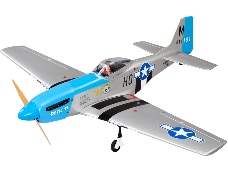 P-51D Mustang 20cc 1.7m ARF modrý