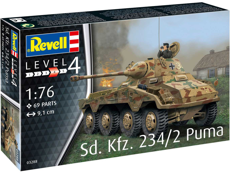 Plastikový model tanku Revell 03288 Sd.Kfz. 234/2 Puma (1:76) | pkmodelar.cz