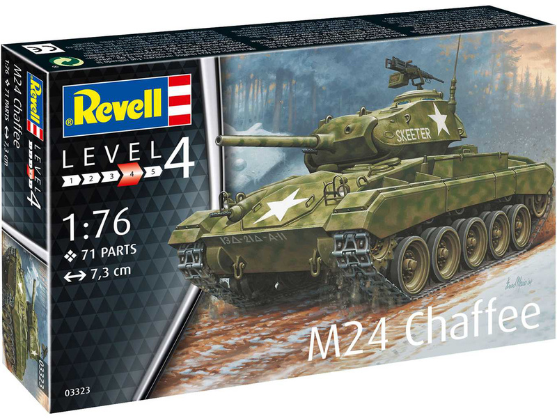 Plastikový model tanku Revell 03323 - M24 Chaffee (1:76) | pkmodelar.cz