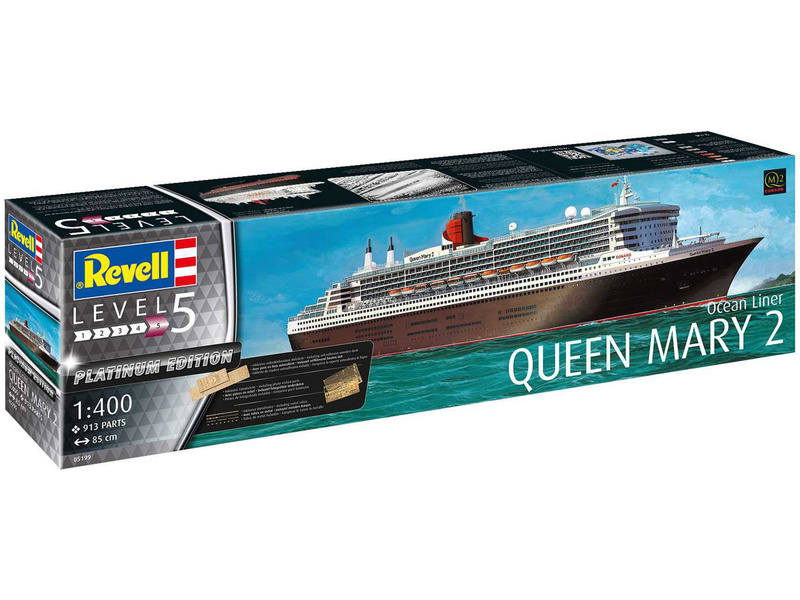 Plastikový model lodě Revell 05199 Queen Mary 2 Platinum Edition (1:400)