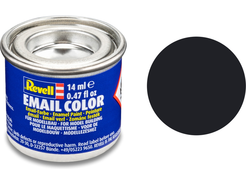 Barva Revell emailová - 32108: matná černá (black mat) č.8 | pkmodelar.cz