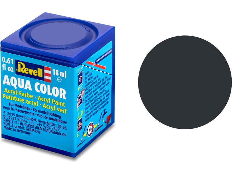 Barva Revell akrylová - 36109:matná antracitová šedá (anthracite grey mat) č.9 | pkmodelar.cz