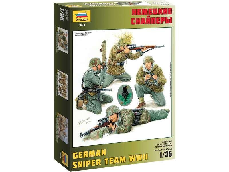 Plastikový model vojáků Zvezda 3595 German sniper team 1:35