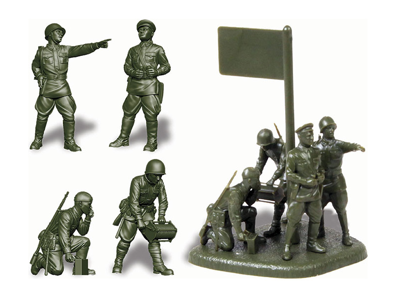 Plastikový model vojáků Zvezda 6132 figurky - sovětské velitelství (1:72)