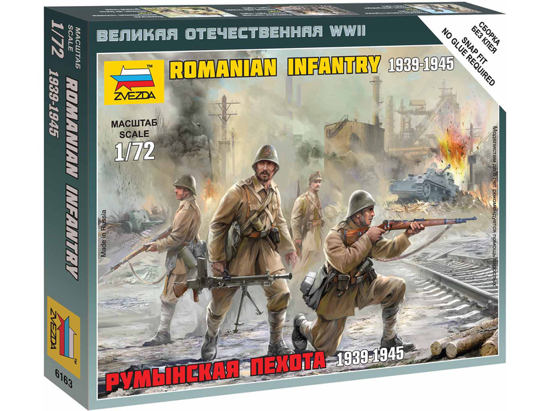 Plastikový model vojáků Zvezda 6163 figurky - rumunská pěchota (1:72)