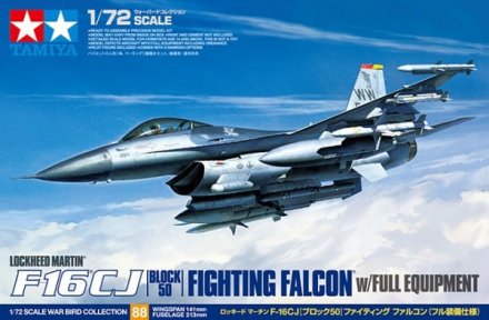 Plastikový model letadla Tamiya 60788 Lockheed Martin F-16CJ [Block 50] Fighting Falcon (full equipment) 1:72