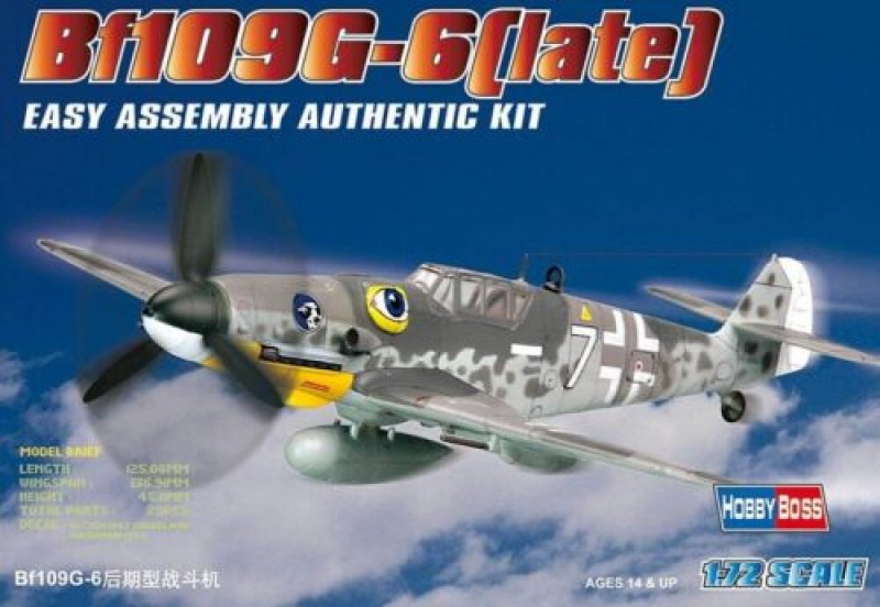 Plastikový model letadla Hobby Boss 80226 Bf109 G-6 (late) 1:72 | pkmodelar.cz