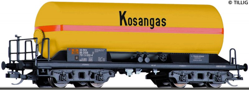 Tillig 15011 TT Cisternový vůz "Kosangas", DSB, Ep.IV | pkmodelar.cz