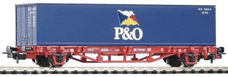 PIKO 57706 H0 Kontejnerový vůz Lgs579 "P&O", DB Cargo, Ep.V | pkmodelar.cz