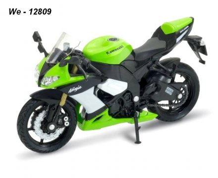 Model motocyklu Kawasaki 2009 Ninja ZX-10R (zelená) 1:18