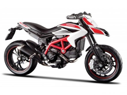 Model motocyklu Maisto Ducati Hypermotard SP 2013 1:12 bílá