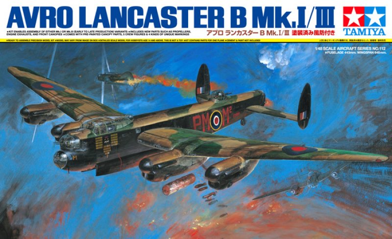 Plastikový model letadla Tamiya 61112 - 1:48 Lancaster B Mk.I/III | pkmodelar.cz