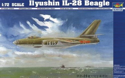 Plastikový model letadla Trumpeter 01604 Ilyushin IL-28 Beagle 1:72