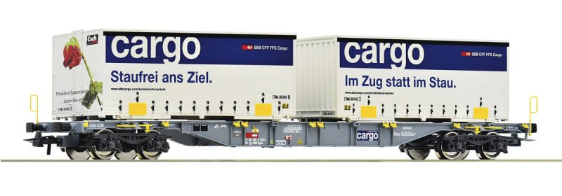 ROCO 77341 H0 Kontejnerový vůz Sgnss cargo, SBB, Ep.VI | pkmodelar.cz