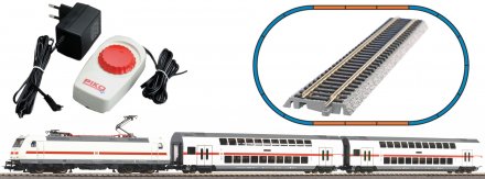 PIKO 57134 H0 Analogový set - vlak s lokomotivou BR146 DBAG s kolejemi s podložím