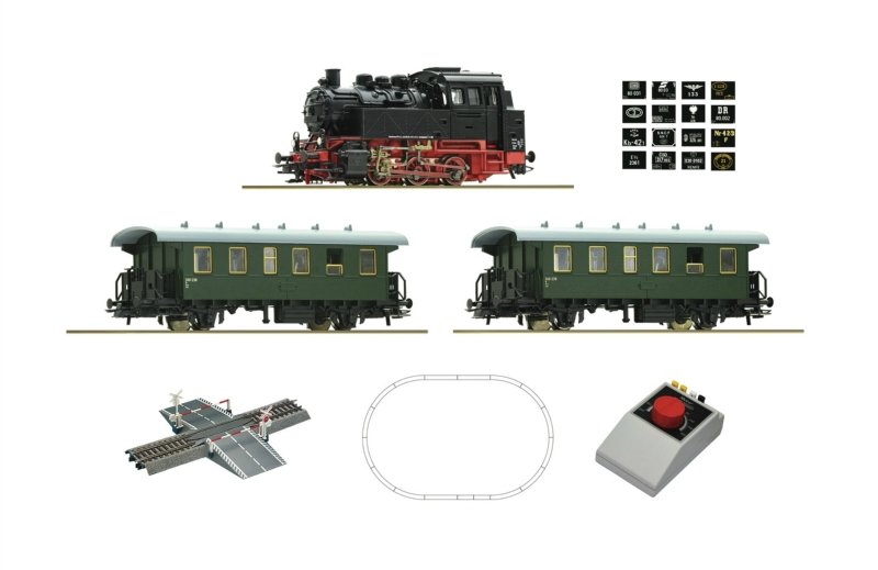 ROCO 51161 H0 Analogový set - vlak s lokomotivou BR80 ČSD s kolejemi s podložím | pkmodelar.cz