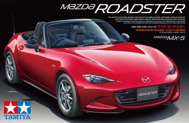 Plastikový model auta v měřítku 1:24 na slepování  Tamiya 24342 Mazda MX-5 1:24 | pkmodelar.cz