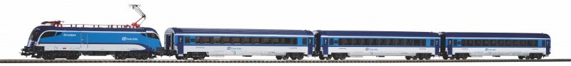 PIKO 57179 H0 Analogový set - vlak s lokomotivou 1216 "Railjet" ČD s kolejemi s podložím | pkmodelar.cz