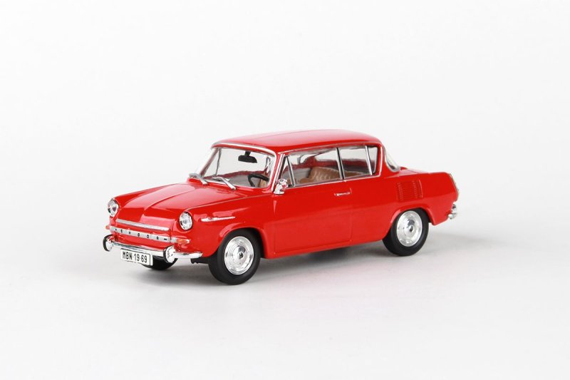 Abrex Škoda 1100MBX (1969) 1:43 - Červená Oranžová | pkmodelar.cz