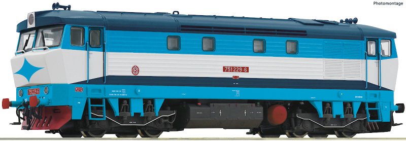 ROCO 70924 H0 Dieselová lokomotiva 751.229-6 Bardotka, ČD, Ep.V | pkmodelar.cz