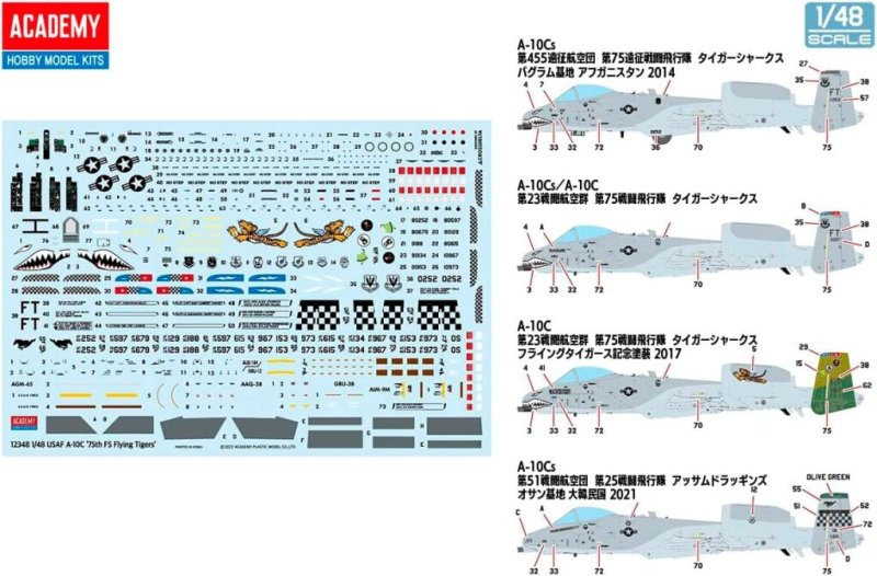 Academy 12348 USAF A-10C "75th FS Flying Tigers"1/48 | pkmodelar.cz