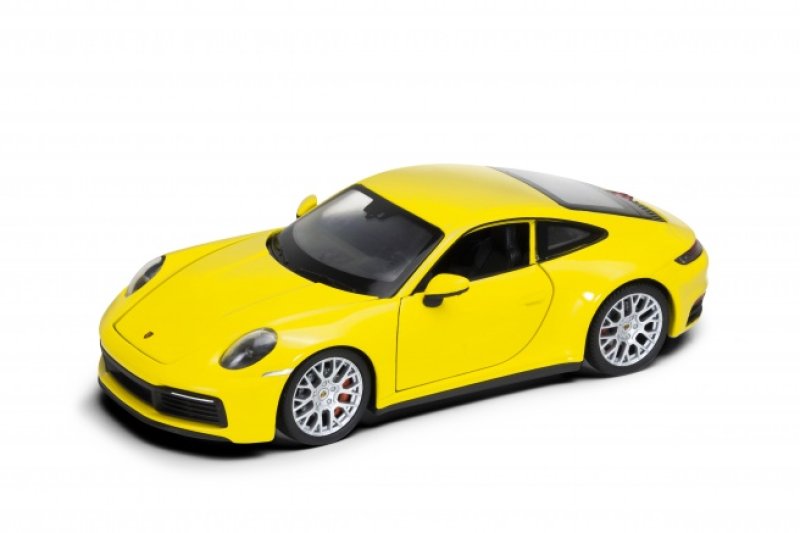 Welly auto 1:24 Porsche 911 Carrera 4S žlutá | pkmodelar.cz