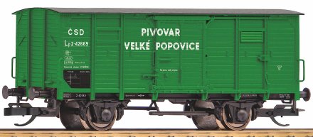 PIKO 47769 TT Krytý vůz G02 Zt PIVOVAR VELKÉ POPOVICE, ČSD, Ep.III