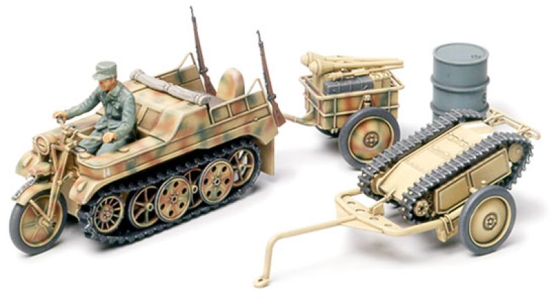 Tamiya 32502 Kettenkraftrad w/Infantry Cart 1:48 | pkmodelar.cz