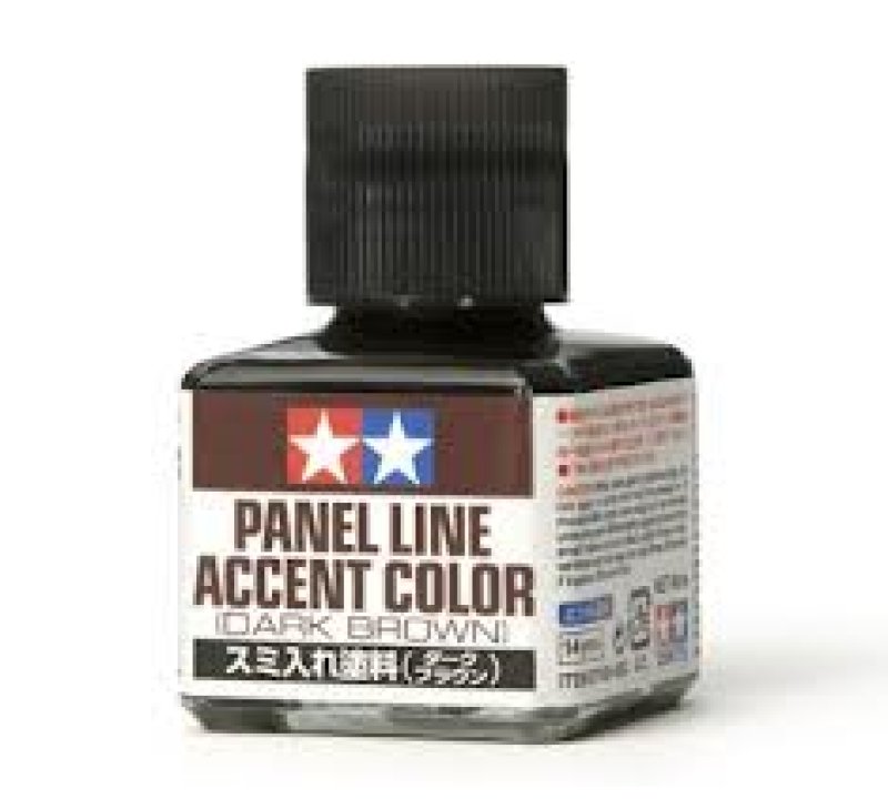 Tamiya 87140 Panel Line Accent Color Dark Brown - 40ml / Tmavě hnědá | pkmodelar.cz