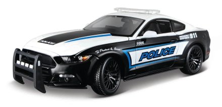 Maisto - 1:18 - 2015 Ford Mustang GT Police - Black/White