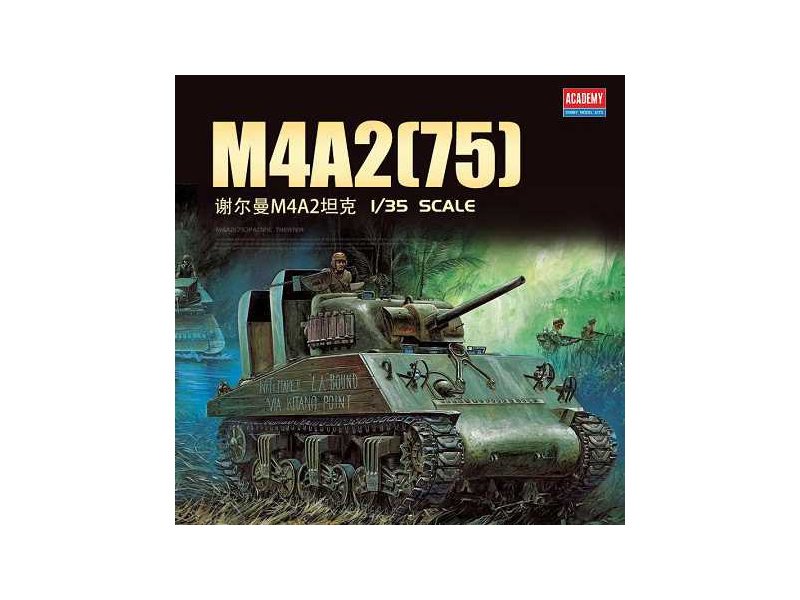 Academy USMC M4A2 (75) Pacific theater (1:35) | pkmodelar.cz