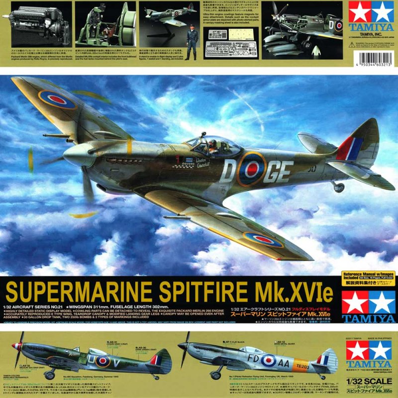 Tamiya 60321 Supermarine Spitfire Mk.XVIe 1:32 | pkmodelar.cz