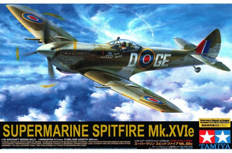 Tamiya 60321 Supermarine Spitfire Mk.XVIe 1:32 | pkmodelar.cz