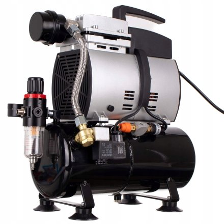 Výkonný Airbrush kompresor AS-600 s tlakovým válcem 4L 350W Max 4 BAR 44 l/min