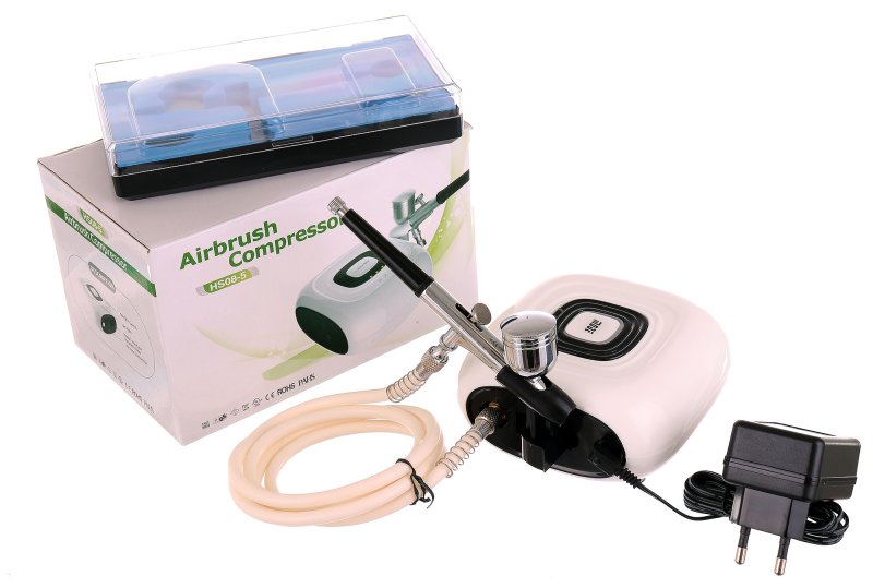 Set airbrush pistole BD-130  s kompresorem HS08-5AC-SK | pkmodelar.cz