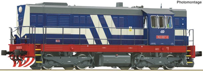 ROCO 7310063 H0 Dieselová lokomotiva 742.007 Kocour, ČD, Ep.VI, DCC ZVUK | pkmodelar.cz