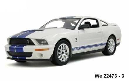 Model auta Welly Shelby Cobra GT 500 bílo modrá 1:24