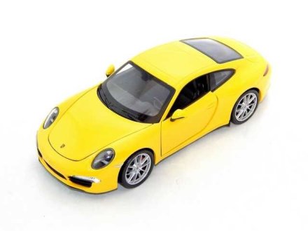 Model auta Welly 1:24 Porsche 911 Carrera S žlutá